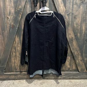 Jean Material, zipper top and sleeves, hand made